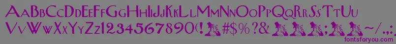 Upperwestside Font – Purple Fonts on Gray Background