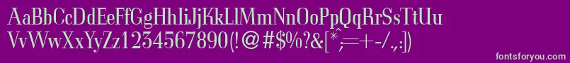 CorvettedbNormal Font – Green Fonts on Purple Background