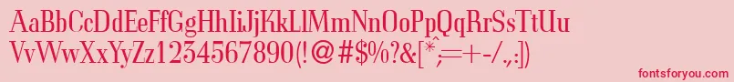 CorvettedbNormal Font – Red Fonts on Pink Background