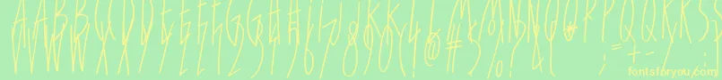 ForGirlsOnly Font – Yellow Fonts on Green Background