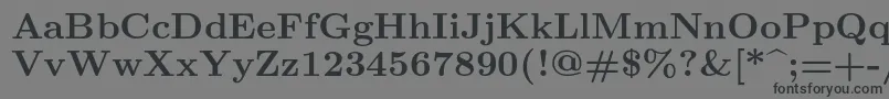 Lmroman9Boldフォントについての詳細 フォントLmroman9Bold – 黒い文字の灰色の背景