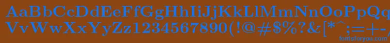 Шрифт Lmroman9Bold – синие шрифты на коричневом фоне