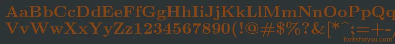 Lmroman9Bold Font – Brown Fonts on Black Background