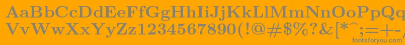 Police Lmroman9Bold – polices grises sur fond orange