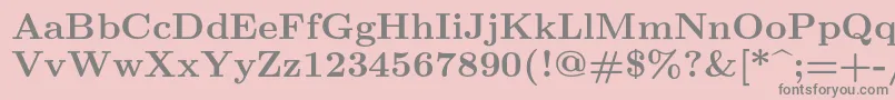 Lmroman9Bold Font – Gray Fonts on Pink Background