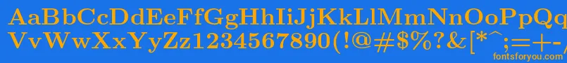 Шрифт Lmroman9Bold – оранжевые шрифты на синем фоне