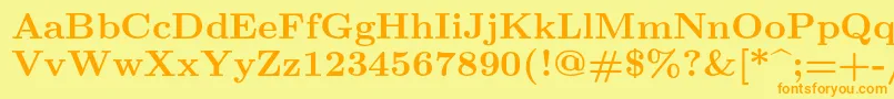 Lmroman9Bold Font – Orange Fonts on Yellow Background