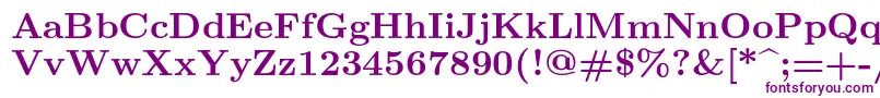 Lmroman9Bold Font – Purple Fonts on White Background