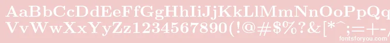 Lmroman9Bold Font – White Fonts on Pink Background