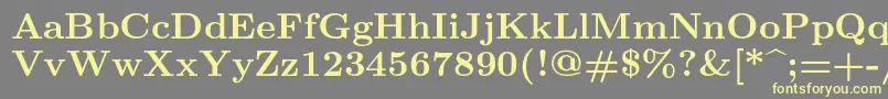 Lmroman9Bold-fontti – keltaiset fontit harmaalla taustalla