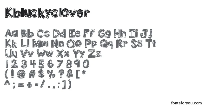 Kbluckycloverフォント–アルファベット、数字、特殊文字