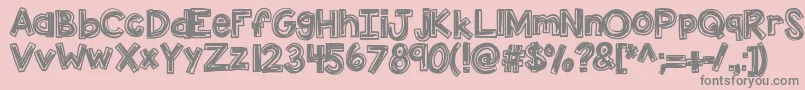 Kbluckyclover Font – Gray Fonts on Pink Background