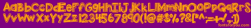 Kbluckyclover Font – Orange Fonts on Purple Background