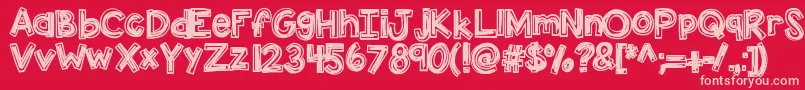 Kbluckyclover Font – Pink Fonts on Red Background