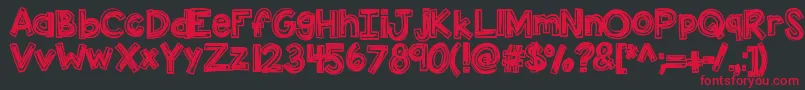 Kbluckyclover Font – Red Fonts on Black Background