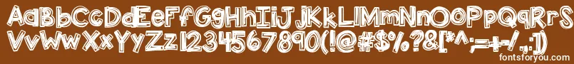 Kbluckyclover Font – White Fonts on Brown Background