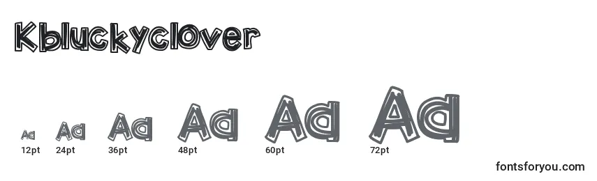 Kbluckyclover Font Sizes