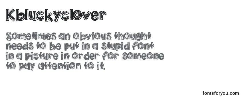 Review of the Kbluckyclover Font