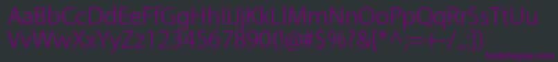 KozgoproLight Font – Purple Fonts on Black Background