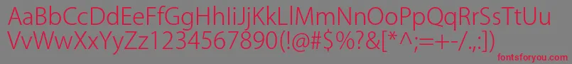 KozgoproLight Font – Red Fonts on Gray Background