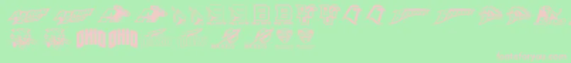 Mac Font – Pink Fonts on Green Background