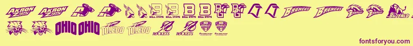 Mac Font – Purple Fonts on Yellow Background