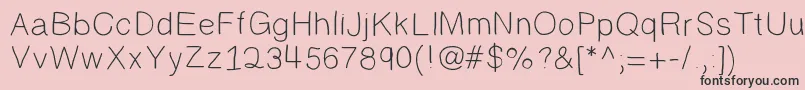 フォントRandy – ピンクの背景に黒い文字