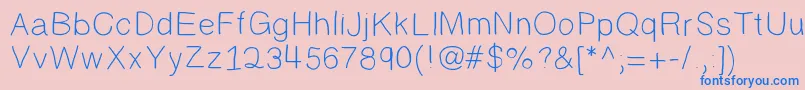 フォントRandy – ピンクの背景に青い文字