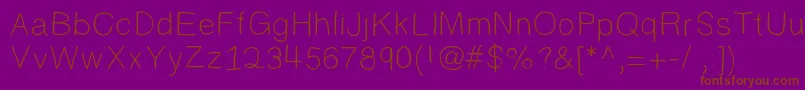 フォントRandy – 紫色の背景に茶色のフォント
