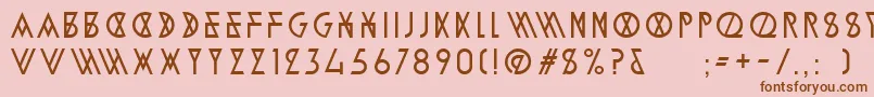 Police AlpineTypefaceA2Light – polices brunes sur fond rose