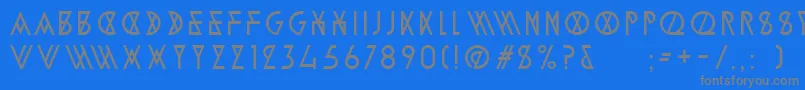 Police AlpineTypefaceA2Light – polices grises sur fond bleu