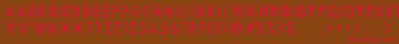 AlpineTypefaceA2Light Font – Red Fonts on Brown Background