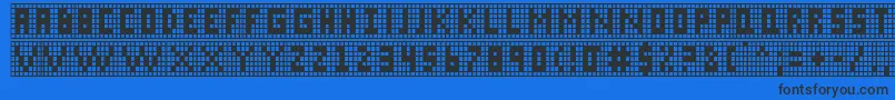 Xgrid Font – Black Fonts on Blue Background