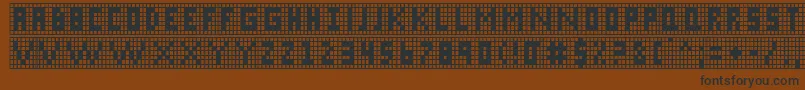 Xgrid Font – Black Fonts on Brown Background