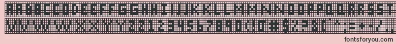 Xgrid Font – Black Fonts on Pink Background