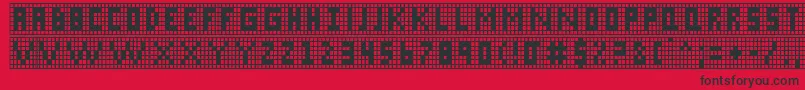 Xgrid Font – Black Fonts on Red Background