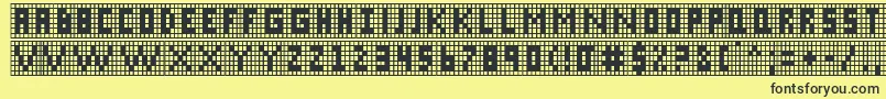 Xgrid Font – Black Fonts on Yellow Background