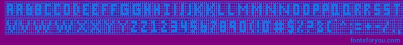 fuente Xgrid – Fuentes Azules Sobre Fondo Morado