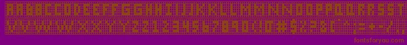 Xgrid Font – Brown Fonts on Purple Background