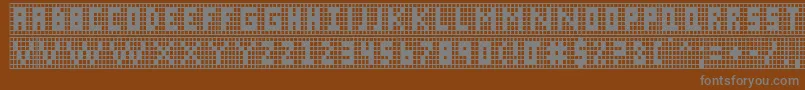 Xgrid Font – Gray Fonts on Brown Background