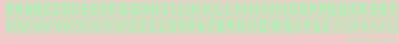 Xgrid Font – Green Fonts on Pink Background