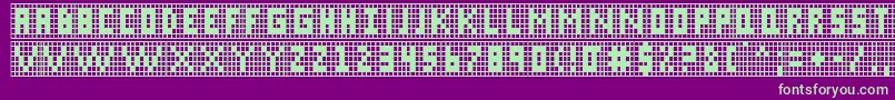 Xgrid Font – Green Fonts on Purple Background