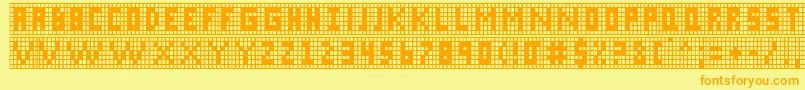fuente Xgrid – Fuentes Naranjas Sobre Fondo Amarillo