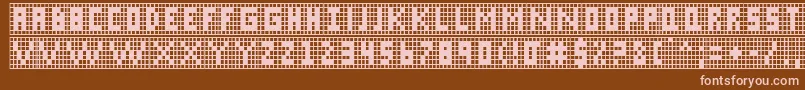 Xgrid Font – Pink Fonts on Brown Background