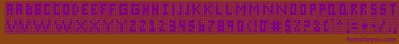 Xgrid Font – Purple Fonts on Brown Background