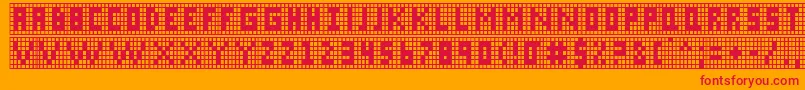 Xgrid Font – Red Fonts on Orange Background