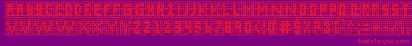 Xgrid Font – Red Fonts on Purple Background