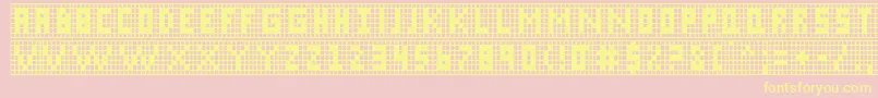 Xgrid Font – Yellow Fonts on Pink Background