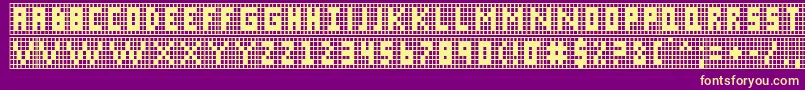 Xgrid Font – Yellow Fonts on Purple Background