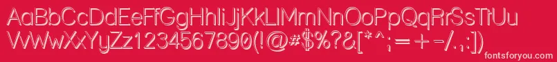 Lanepl Font – Pink Fonts on Red Background